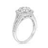 Thumbnail Image 2 of Previously Owned - 1 CT. T.W. Diamond Double Cushion Frame Vintage-Style Engagement Ring in 14K White Gold