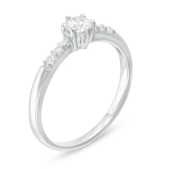 Previously Owned - 1/3 CT. T.w. Diamond Engagement Ring in 10K White Gold