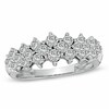 Thumbnail Image 1 of Previously Owned - 1 CT. T.W. Diamond Cluster Pyramid Band in 10K White Gold