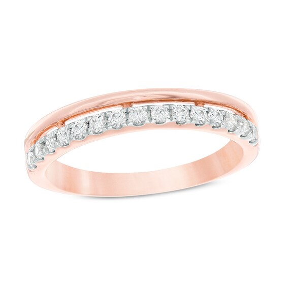 Previously Owned - 1/4 CT. T.w. Diamond Stacked Anniversary Band in 10K Rose Gold