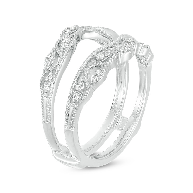 Main Image 2 of Previously Owned - 1/5 CT. T.W. Diamond Vintage-Style Solitaire Enhancer in 14K White Gold