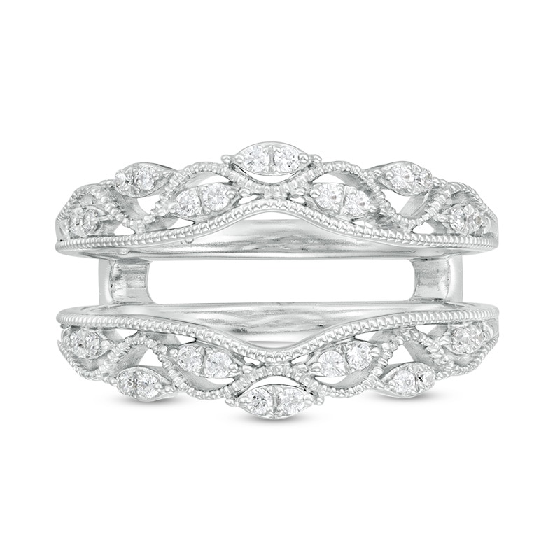 Main Image 3 of Previously Owned - 1/5 CT. T.W. Diamond Vintage-Style Solitaire Enhancer in 14K White Gold