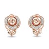 Thumbnail Image 2 of Previously Owned - Enchanted Disney Belle 0.084 CT. T.W. Diamond Rose Stud Earrings in 10K Rose Gold