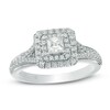 Thumbnail Image 1 of Previously Owned - Vera Wang Love Collection 5/8 CT. T.W. Diamond Double Frame Engagement Ring in 14K White Gold