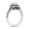 Thumbnail Image 3 of Previously Owned - Vera Wang Love Collection 1-1/5 CT. T.W. Pear-Shaped Diamond Frame Engagement Ring in 14K White Gold