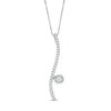 Thumbnail Image 1 of Previously Owned - Marilyn Monroe™ Collection 1/5 CT. T.W. Diamond Linear Ribbon Pendant in 10K White Gold