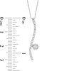 Thumbnail Image 2 of Previously Owned - Marilyn Monroe™ Collection 1/5 CT. T.W. Diamond Linear Ribbon Pendant in 10K White Gold