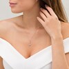 Thumbnail Image 3 of Previously Owned - Marilyn Monroe™ Collection 1/5 CT. T.W. Diamond Linear Ribbon Pendant in 10K White Gold