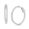 Previously Owned - Marilyn Monroe™ Collection 1 CT. T.W. Journey Diamond Inside-Out Hoop Earrings in 10K White Gold