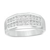 Thumbnail Image 1 of Previously Owned - 3/4 CT. T.W. Diamond Double Row Channel-Set Anniversary Band in 10K White Gold