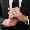Thumbnail Image 2 of Previously Owned - 3/4 CT. T.W. Diamond Double Row Channel-Set Anniversary Band in 10K White Gold