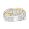 Thumbnail Image 1 of Previously Owned - 3/4 CT. T.W. Diamond Wedding Band in 10K Two-Tone Gold
