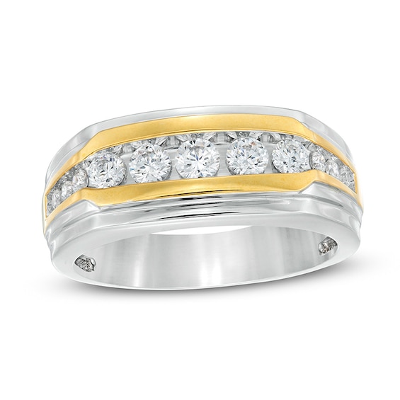 Previously Owned - 3/4 CT. T.w. Diamond Wedding Band in 10K Two-Tone Gold