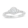 Thumbnail Image 1 of Previously Owned - Vera Wang Love Collection 5/8 CT. T.W. Diamond Hexagonal Frame Engagement Ring in 14K White Gold