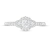 Thumbnail Image 4 of Previously Owned - Vera Wang Love Collection 5/8 CT. T.W. Diamond Hexagonal Frame Engagement Ring in 14K White Gold