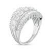 Thumbnail Image 2 of Previously Owned - Marilyn Monroe™ Collection 2 CT. T.W. Baguette and Round Diamond Multi-Row Ring in 14K White Gold