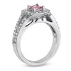 Thumbnail Image 1 of Previously Owned - 1 CT. T.W. Princess-Cut Pink and White Diamond Frame Split Shank Engagement Ring in 14K White Gold