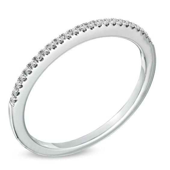 Previously Owned - 1/10 CT. T.w. Diamond Wedding Band in 14K White Gold (I/Si2)