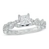 Thumbnail Image 1 of Previously Owned - Vera Wang Love Collection 3/4 CT. T.W. Diamond Cascading Shank Engagement Ring in 14K White Gold
