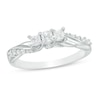 Thumbnail Image 1 of Previously Owned - 1/2 CT. T.W. Princess-Cut Diamond Three Stone Twist Shank Ring in 14K White Gold