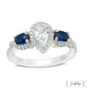 Thumbnail Image 0 of Previously Owned - Vera Wang Love Collection 3/4 CT. T.W. Diamond and  Sapphire Three Stone Ring in 14K White Gold