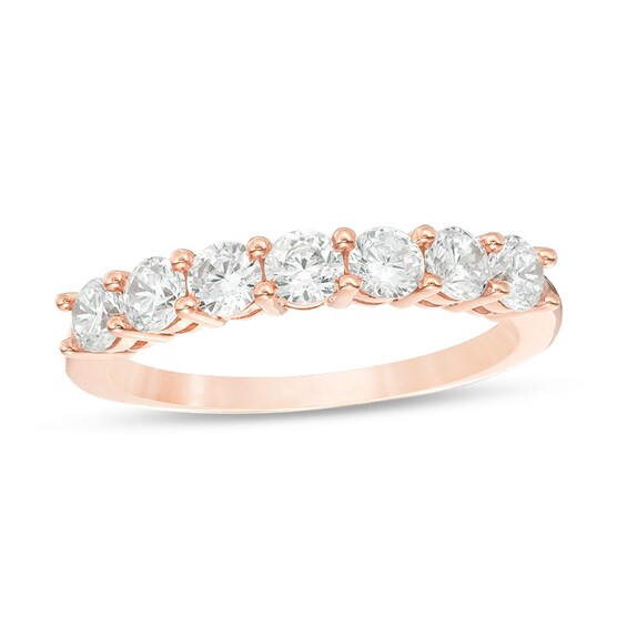 Previously Owned - 1 CT. T.w. Diamond Seven Stone Anniversary Band in 10K Rose Gold