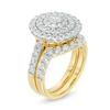 Thumbnail Image 2 of Previously Owned - 2 CT. T.W. Diamond Triple Frame Bridal Set in 10K Gold