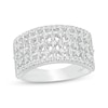 Thumbnail Image 1 of Previously Owned - Marilyn Monroe™ Collection 1 CT. T.W. Baguette and Round Diamond Multi-Row Ring in 10K White Gold
