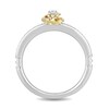 Thumbnail Image 3 of Previously Owned - Enchanted Disney Belle 1/10 CT. T.W. Diamond Rose Ring in Sterling Silver and 10K Gold