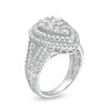 Thumbnail Image 3 of Previously Owned - 2 CT. T.W. Composite Pear Diamond Double Teardrop Frame Engagement Ring in 10K White Gold