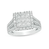 Thumbnail Image 1 of Previously Owned - 1 CT. T.W. Princess Multi-Diamond Frame Ring in 10K White Gold