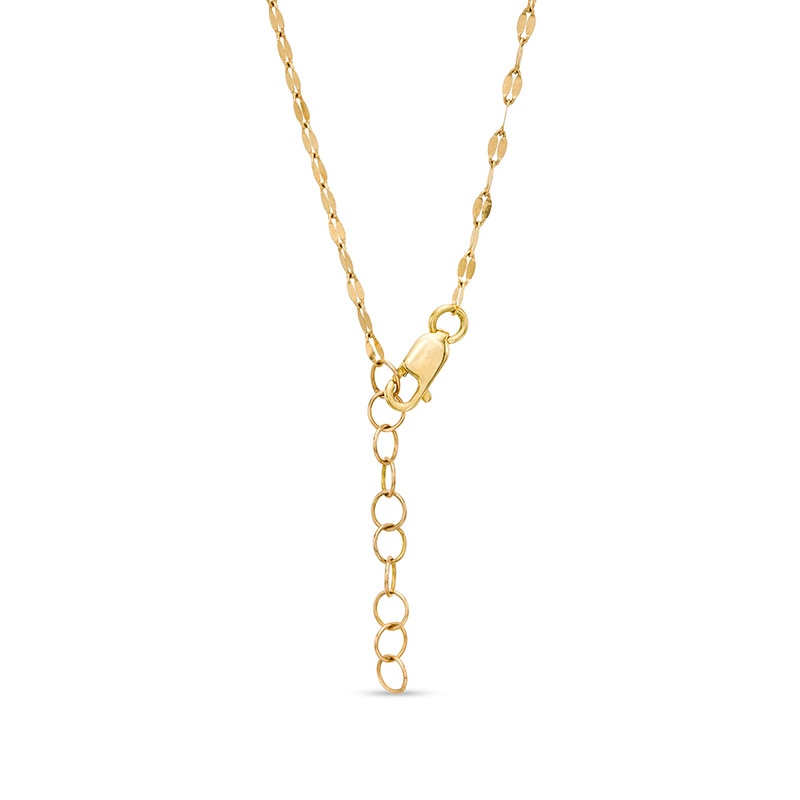 Main Image 3 of Previously Owned - 1/5 CT. T.W. Multi-Diamond Diamond Oval Frame Necklace in 10K Gold