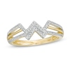Thumbnail Image 1 of Previously Owned - Wonder Woman™ Collection 1/8 CT. T.W. Diamond Symbol Ring in 10K Gold