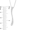 Thumbnail Image 4 of Previously Owned - 1/2 CT. T.W. Journey Diamond Linear Wave Pendant in 10K White Gold