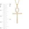 Thumbnail Image 3 of Previously Owned - 1/3 CT. T.W. Diamond Ankh Cross Pendant in 10K Gold