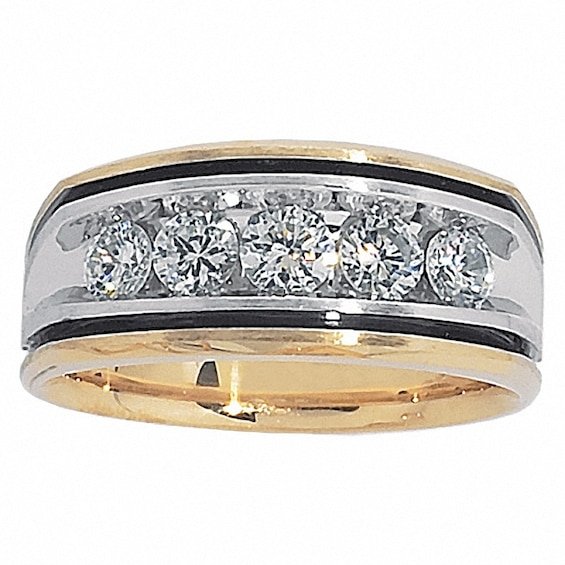 Previously Owned - 1 CT. T.w. Diamond Wedding Band in 14K Two-Tone Gold