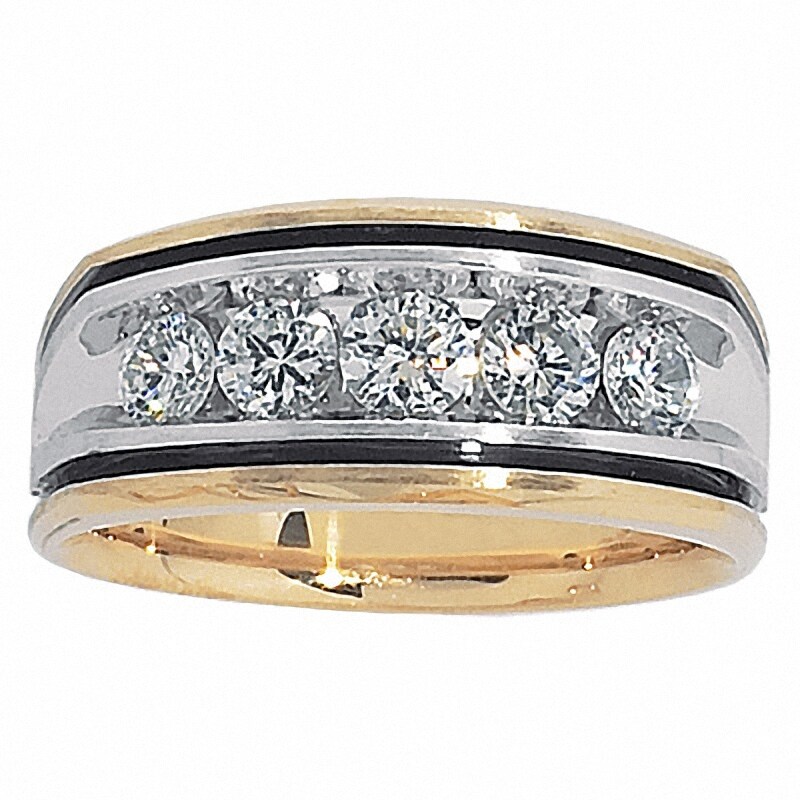 Main Image 1 of Previously Owned - 1 CT. T.W. Diamond Wedding Band in 14K Two-Tone Gold