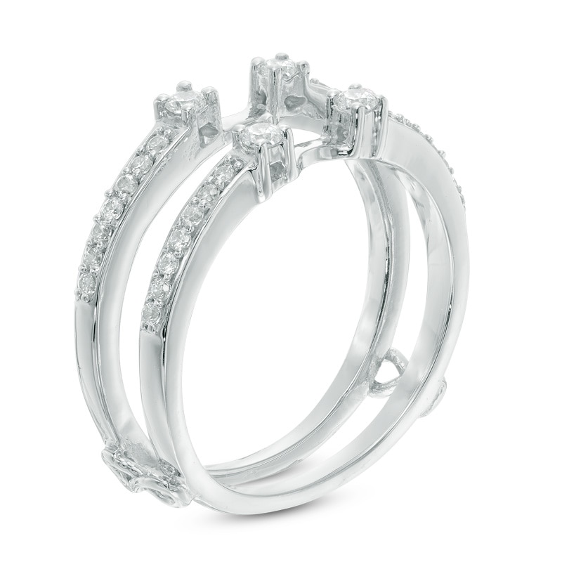 Main Image 2 of Previously Owned - 1/3 CT. T.W. Diamond Solitaire Enhancer in 10K White Gold