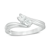 Thumbnail Image 1 of Previously Owned - Ever Us® 1/3 CT. T.W. Two-Stone Diamond Bypass Ring in 14K White Gold