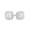 Thumbnail Image 1 of Previously Owned - 1/2 CT. T.W.  Princess-Cut Diamond Frame Stud Earrings in 14K White Gold (I/SI2)