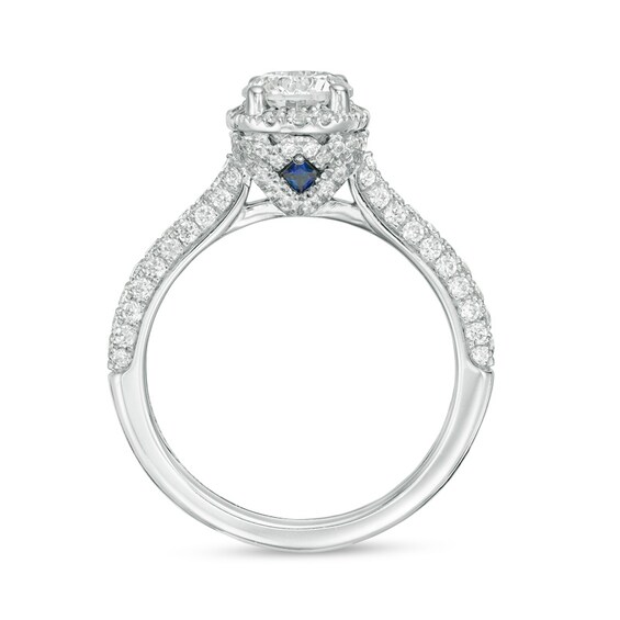 Previously Owned - Vera Wang Love Collection 1-5/8 CT. T.w. Diamond Frame Engagement Ring in 14K White Gold