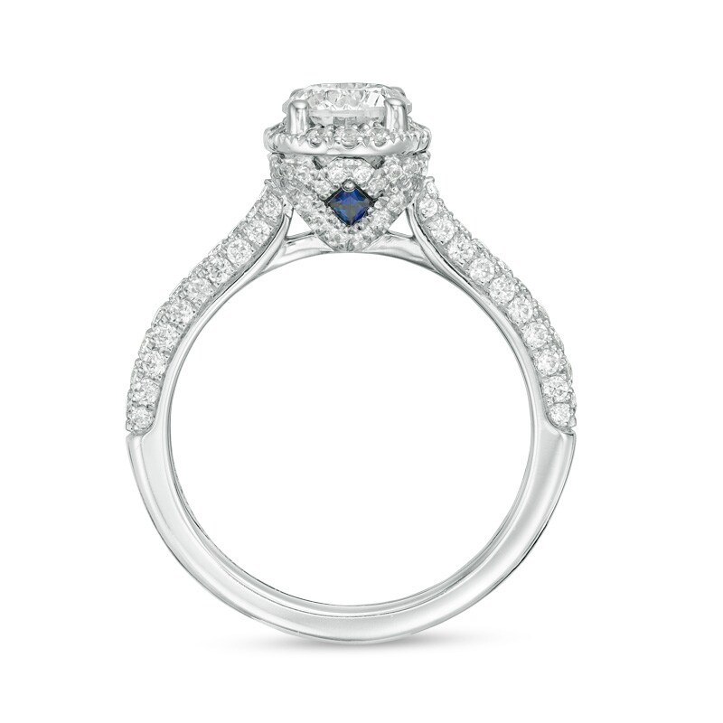 Main Image 3 of Previously Owned - Vera Wang Love Collection 1-5/8 CT. T.W. Diamond Frame Engagement Ring in 14K White Gold