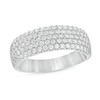 Thumbnail Image 1 of Previously Owned - 7/8 CT. T.W. Diamond Multi-Row Anniversary Band in 14K White Gold