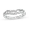 Thumbnail Image 1 of Previously Owned - 1/3 CT. T.W. Baguette and Round Diamond Contour Anniversary Band in 14K White Gold