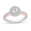 Thumbnail Image 1 of Previously Owned - Enchanted Disney Snow White 3/4 CT. T.W. Diamond Frame Engagement Ring in 14K Two-Tone Gold