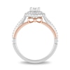 Thumbnail Image 4 of Previously Owned - Enchanted Disney Snow White 3/4 CT. T.W. Diamond Frame Engagement Ring in 14K Two-Tone Gold