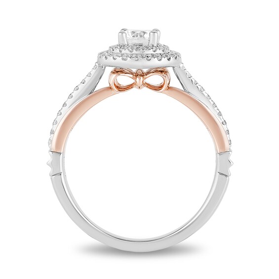 Previously Owned - Enchanted Disney Snow White 3/4 CT. T.w. Diamond Frame Engagement Ring in 14K Two-Tone Gold