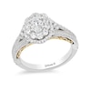 Thumbnail Image 1 of Previously Owned - Enchanted Disney Belle 1-1/4 CT. T.W. Oval Diamond Double Frame Engagement Ring in 14K Two-Tone Gold