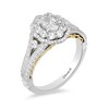 Thumbnail Image 2 of Previously Owned - Enchanted Disney Belle 1-1/4 CT. T.W. Oval Diamond Double Frame Engagement Ring in 14K Two-Tone Gold