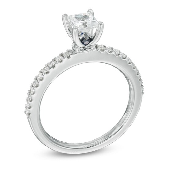 Previously Owned - Vera Wang Love Collection 5/8 CT. T.w. Princess-Cut Diamond Engagement Ring in 14K White Gold